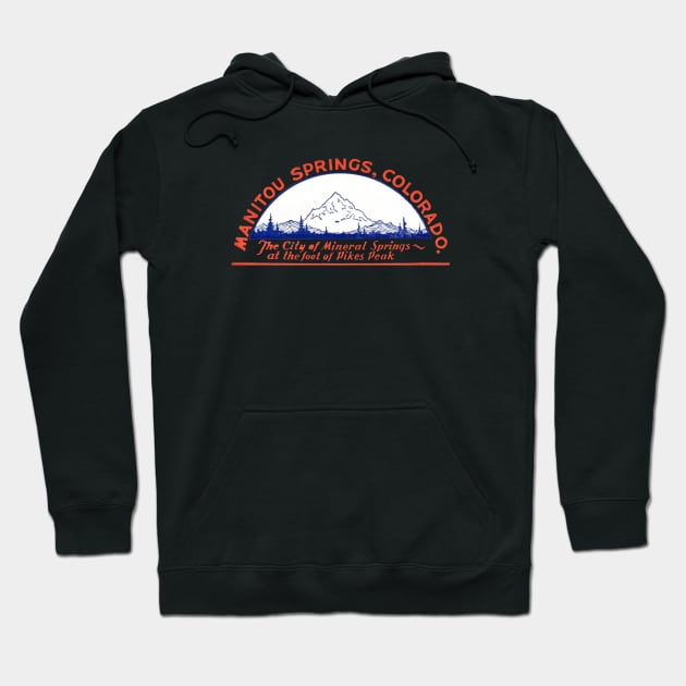 Vintage Manitou Springs, Colorado Hoodie by historicimage